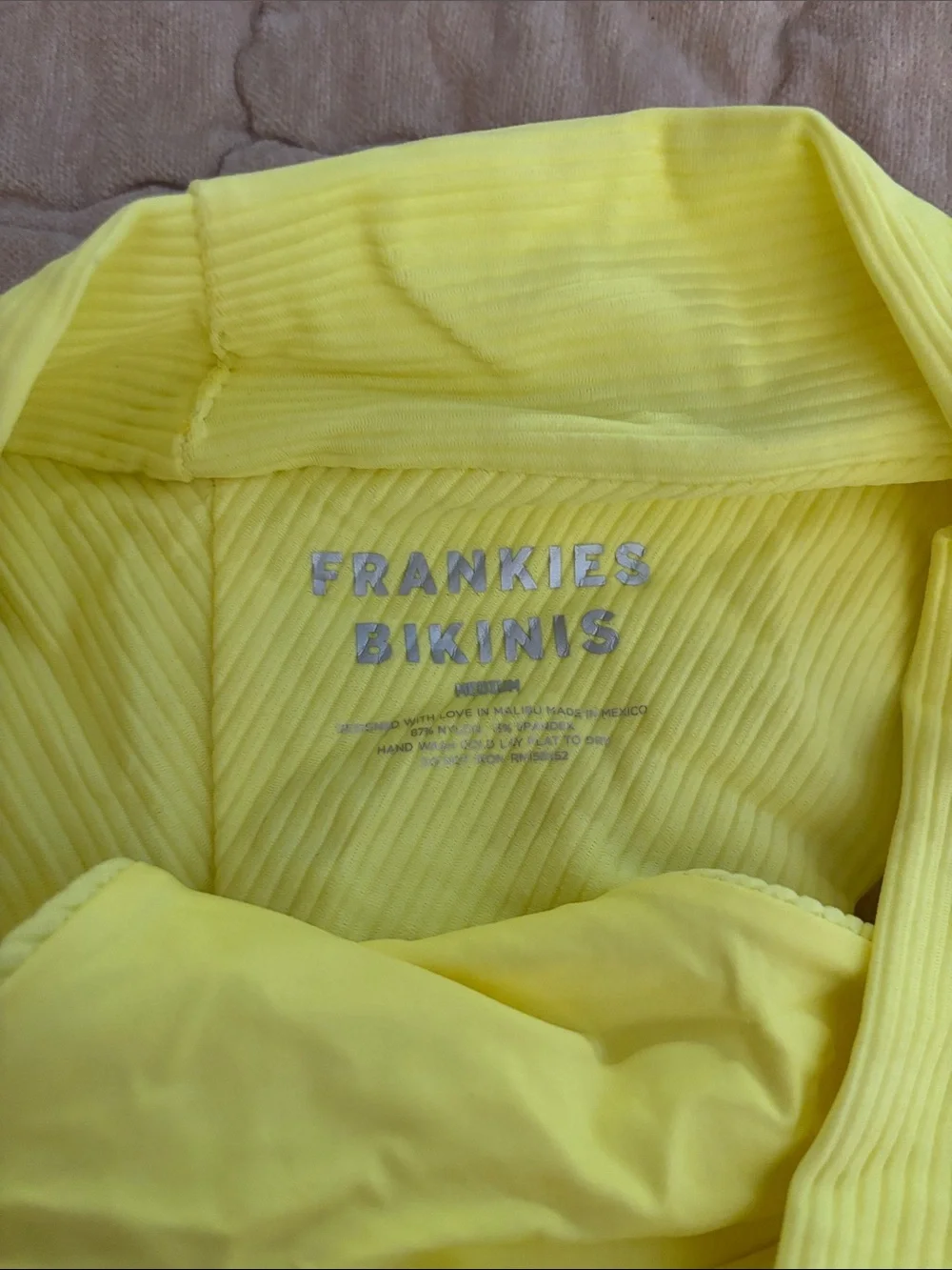 Frankie’s bikinis' Yellow Ribbed Bikini Bottoms